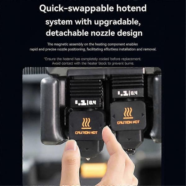 H2D Hotend til A1 & A1 Mini, 0,2 mm dyse i rustfrit stål, 3D-printertilbehør