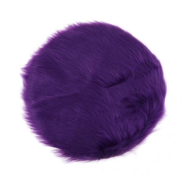 Mjuk hud fluffig fårskinnsimitation fuskpälsmatta liten matta lila 30cm