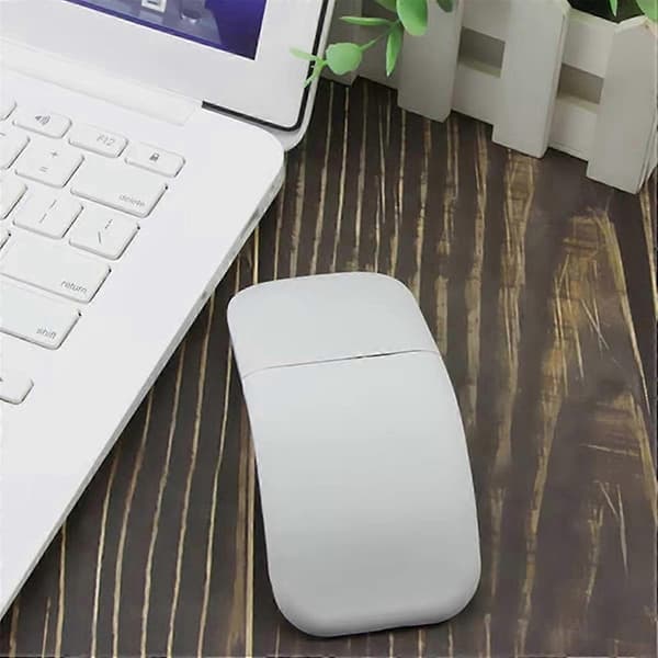 Bluetooth 4.0 Foldbar Trådløs Mus Arc Touch Roller Computer Lydløs Mus Ergonomisk Slank Mini Mus Hvid