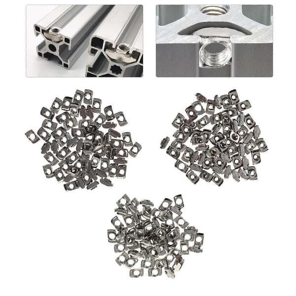 [RM]Hammarhuvudmutter Kolstål T-mutter för aluminiumprofil 180 st set