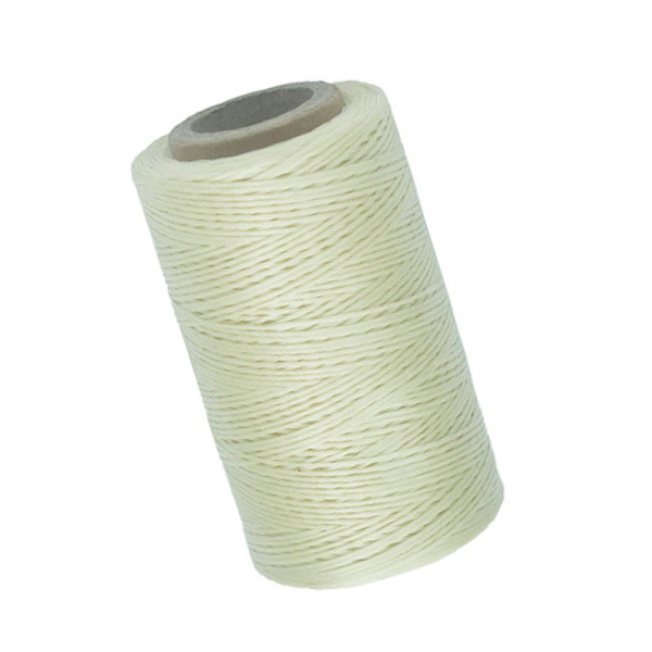 Platt Vaxad Tråd Sömnad Läderhantverk Beige 260M 150D 0.8mm