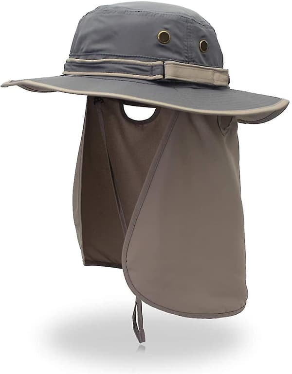 Pxcl Unisex Polyester Hurtigtørrende Udendørs Solhat Med Sammenfoldelig Nakkeafskærmning Fiskehat