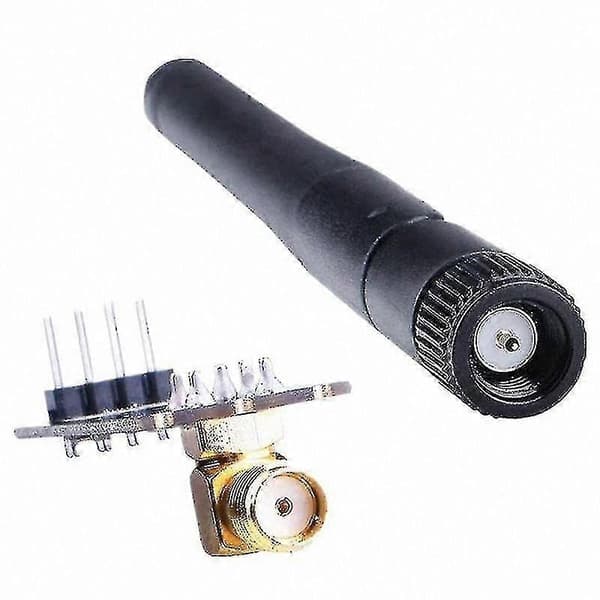 2-pak 2,4 GHz trådløse transceivermoduler med SMA-antenne og forbedret rækkevidde op til 1100 m til RF-kommunikationsprojekter black