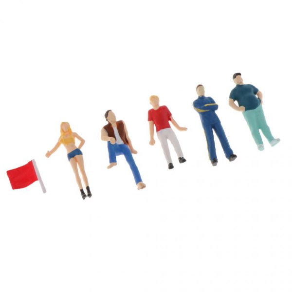 1:64 Gatubild Diorama Figurer Karaktär Resin Modell Layout Dekor Röd