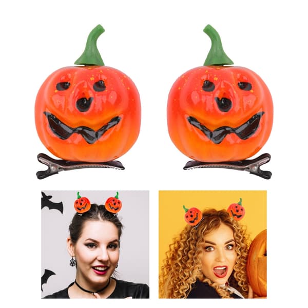 Halloween Hårklemmer Halloween Hårtilbehør Græskar Hårnåle Børn Voksen