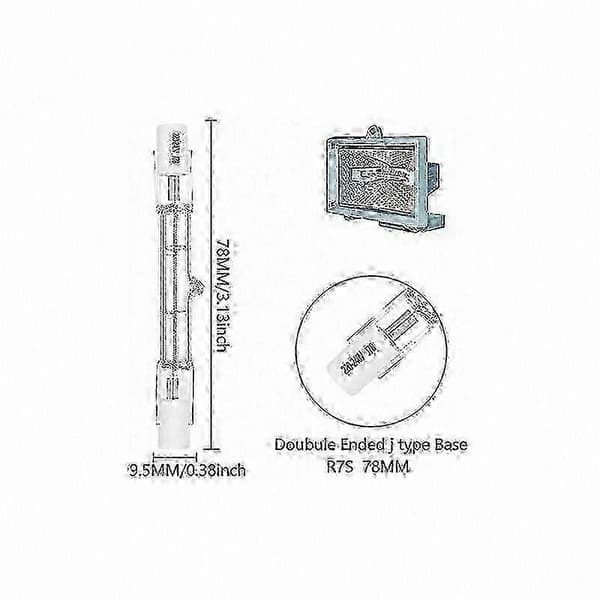 4-pak R7s 230V Halogenpærer, 120W Varm Hvid 2700K Belysning