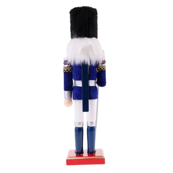 30 cm Trä Nötknäppare Soldat Figurer Modell Docka Leksak Heminredning Blå