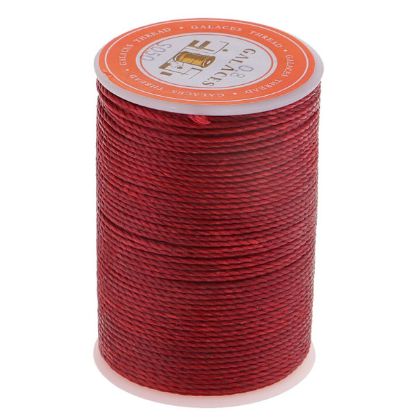 0,8 mm Polyester Rund Vaxad Tråd Sömnad DIY Hantverk Mörkröd Sömnad