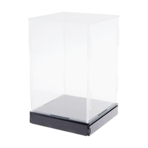 Transparent akryl Display Box Dammtät Figurer Modell Leksak Modell 10x10x20cm