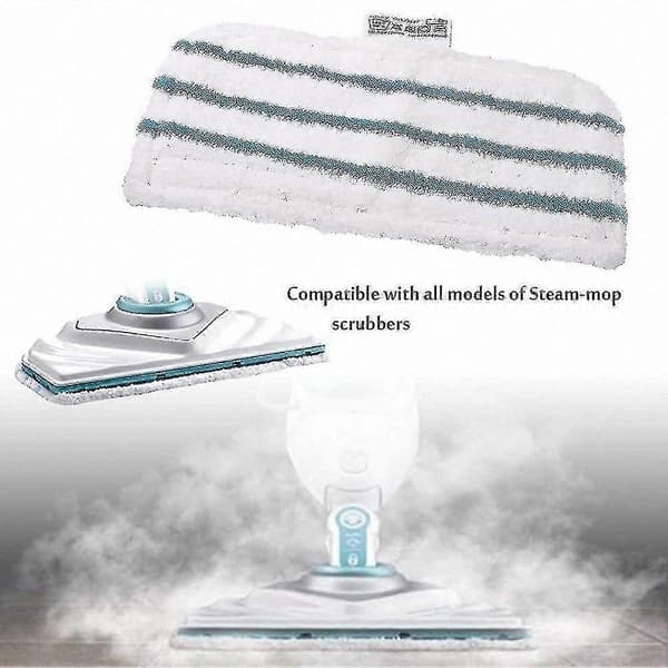 Genanvendelige mikrofiber moppepuder, vaskbare rengøringsrefiller til alle standardmopper, 5-pak White  Blue