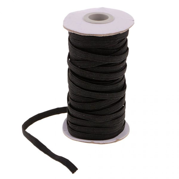 8mm elastisk syresår elastisk band för kläder vit