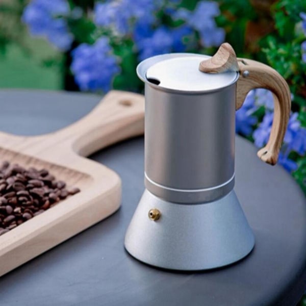 Espressomaskin, spishäll kaffekanna, Moka-kanna för hemmakontor, kaffemaskin 150 ml 3 koppar, present till vänner