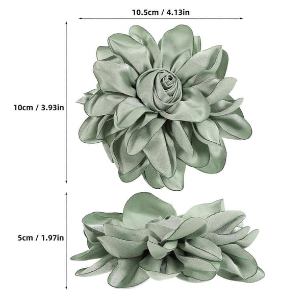 3 stk. gardin pæonblomst til gardiner med metalknægt tilbehør
