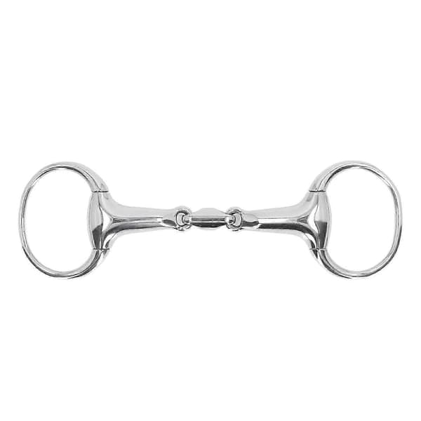 Häst Gag Ring Snaffle Bett Rostfritt Stål 125mm Löst Ovalt Länk Munstycke Hästträningsutrustning