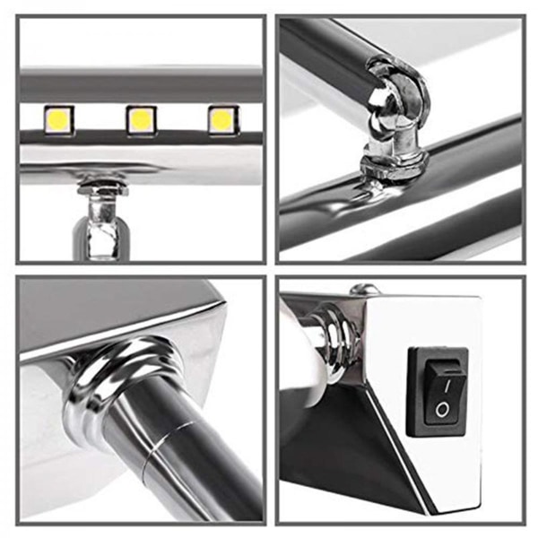 Modern Badrum Vägglampa Spegel Sminkbordslampa 55cm 7W Vit 2