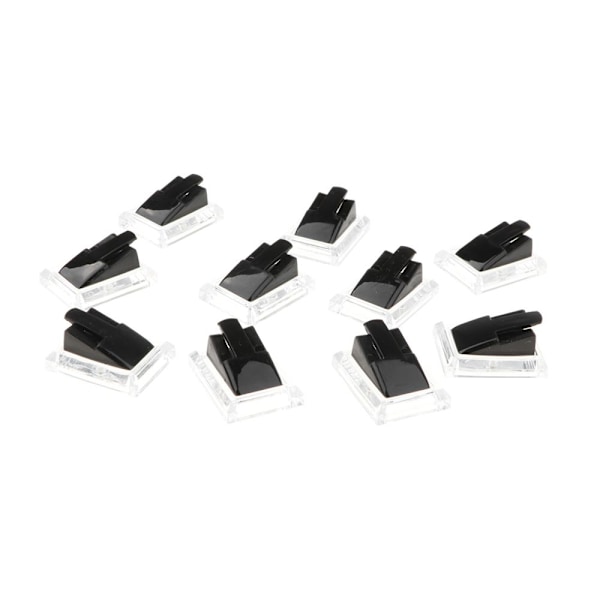 10x Smyckesbricka Fingerring Displayhållare Ringmonter Svart