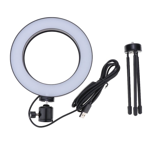 16 cm 6 tum LED-ring 3 ljus med stativ för smink YouTube Selfie