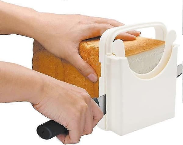 [RM] Bread Slicer, Bread Slicer for Homemade Bread, Adjustable Sandwich Maker Loaf Slicer Machine Foldable Root Slicer Manual Bread Slicer with Cutting Guide