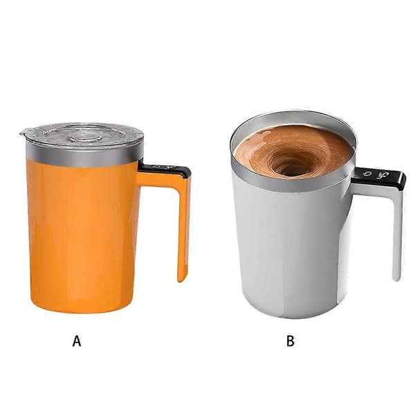 Elektrisk blandekop til kaffe, velegnet til kaffe, mælk, kakao og andet White