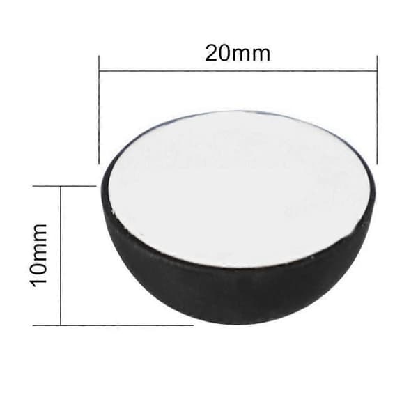 4-pack 20 mm silikonhalvklotsfötter, halkfria
