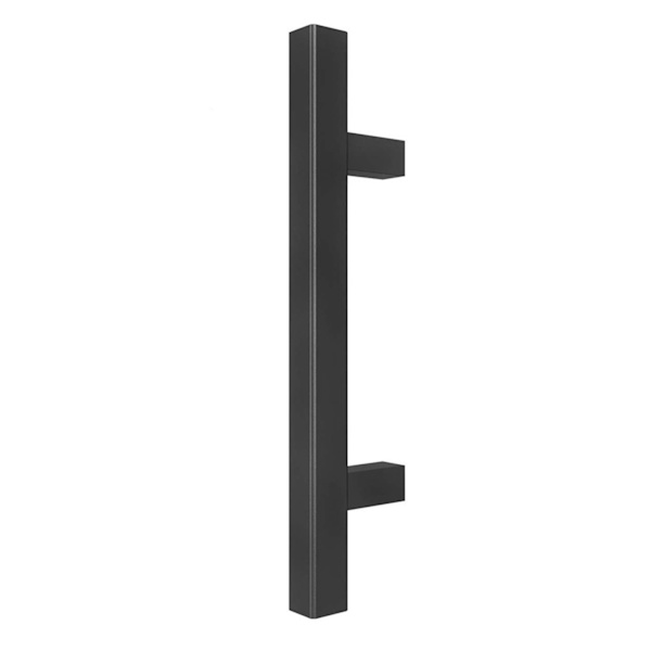 [RM]Carbon Steel Sliding Door Handle, 4.8mm Thick, Double-Sided Sliding Door, Push-Pull Handle, Black Square Handle