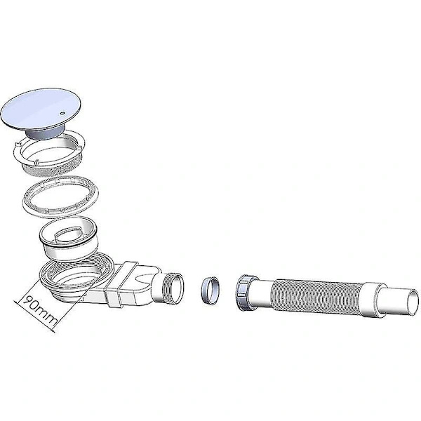 [RM]Shower drain 90 mm with trap for shower tray, drain set