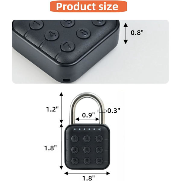 [RM]Keyless Combination Lock, 6-Digit Code Lock for Outdoor Use, Easy to Use Padlock with Code for Gym and School Locker, F