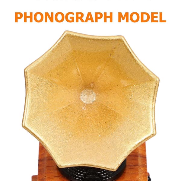 Minighus Fonografmodel til Indretning Legering Træ Harpiks Materiale