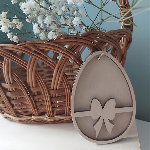 8 st Trä Påskägg Vår Dekorativ Ornament