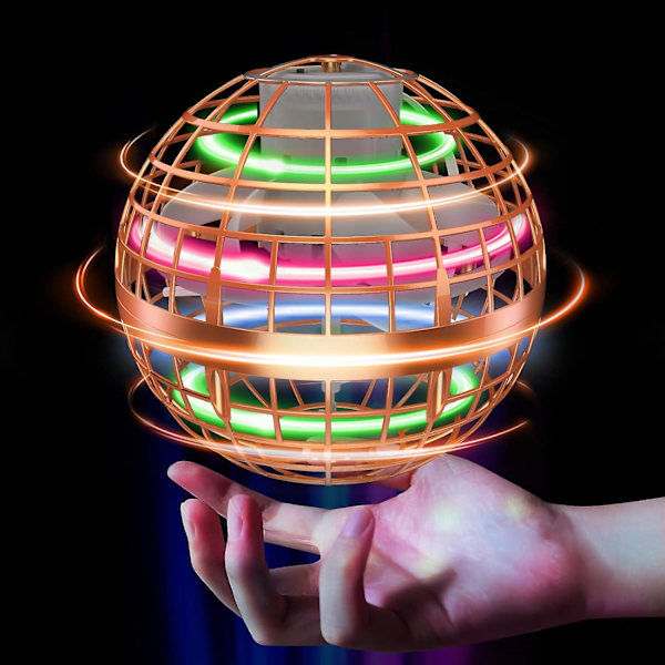 Flygande Orb Leksaker Svävande Hover Boomerang Spinner Handkontrollerad Mini Drönare Kosmisk Glob Snurrande Barn Födelsedagspresent Cool Pryl Orange