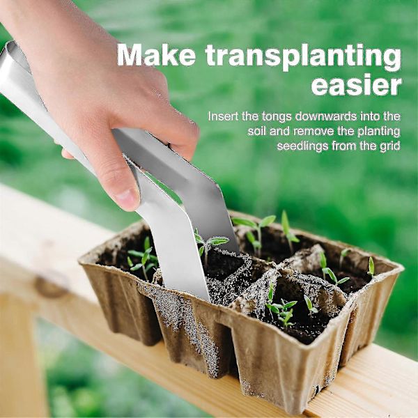 [RM]Frøplantetransplantationspincet i rustfrit stål til havearbejde