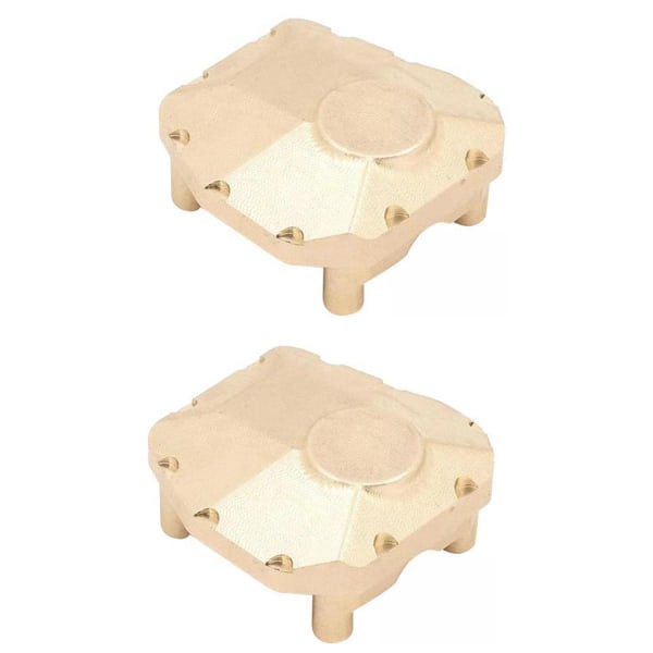 Paket Solida Mässingsdiffskydd för Axial SCX10 III AX103007 1/10 RC-fordon, Fungerar på Främre & Bakre Axel