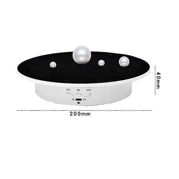 [RM]Rechargeable Automatic Rotating Jewelry Display Video Electric Turntable Panoramic Dis.