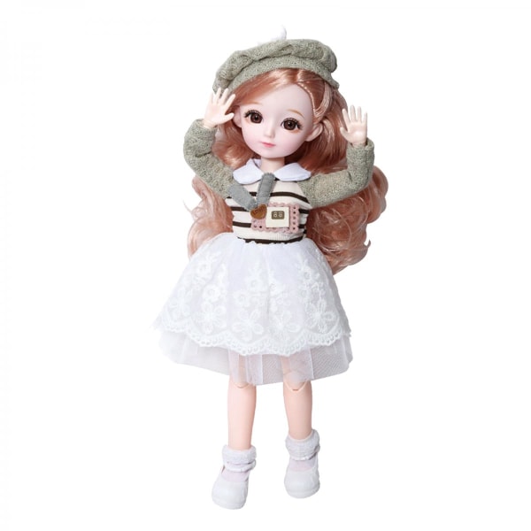 12 tums fashionabla BJD Princess Doll Outfits Klä upp rollspel Toy White