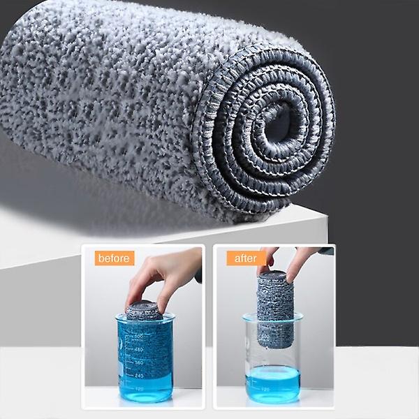 Stor Platt Mopp Självstående Slide Mikrofiber Golvmopp Våt och Torr Mopp