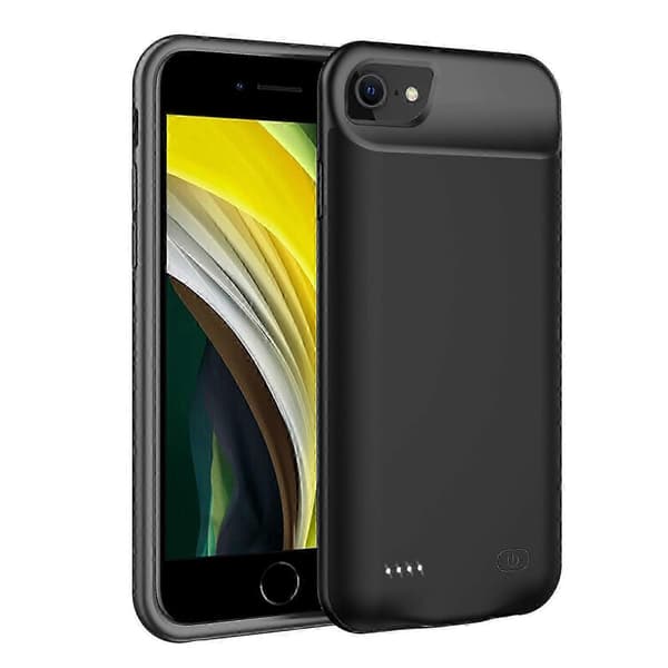 6000mAh oppladbart utvidet batteriladerdeksel med TPU-ramme for iPhone SE (2020) 8 7 6 [S