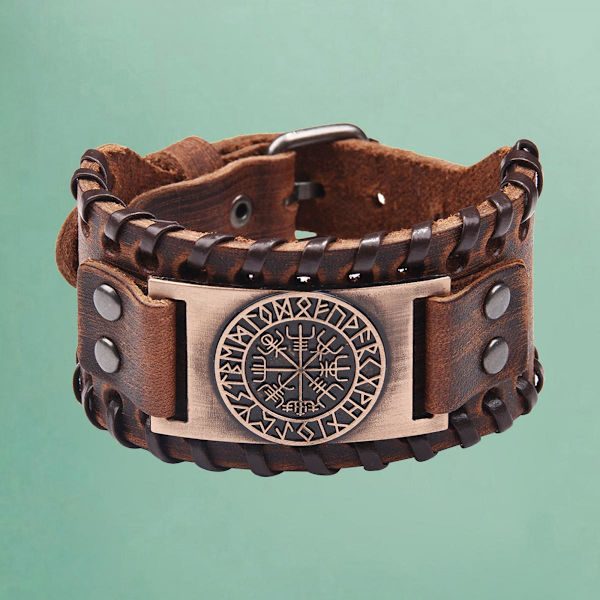 Viking Flätat Läderarmband för Män