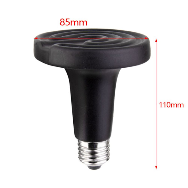 E27 Reptil Värmelampa Infraröd Stark Värmelampa Dia85mm 150w 220-240v