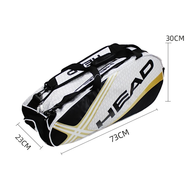Tennisbag med stor kapasitet for 6-9 racketer, tennisryggsekk Orange