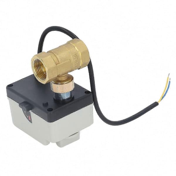 Motoriseret kugleventil normalt lukket IP54 messing ABS 2-vejs DC12-24V DN20 3/4
