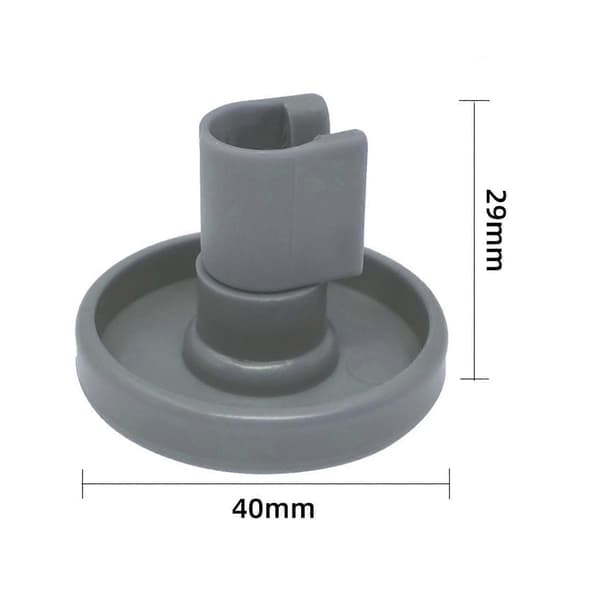 Set med 8 underkorgshjul för diskmaskiner, 4*2,9 cm, grå, plastmaterial