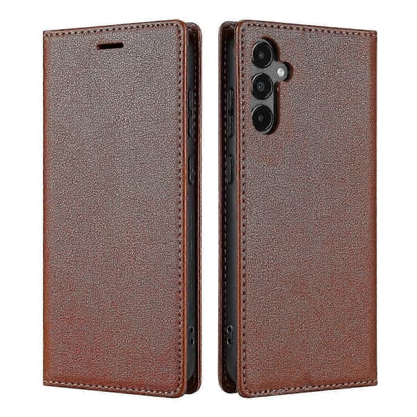 Til Samsung Galaxy A16 4G/5G Pung Etui Magnetisk Lukning PU Læder Telefon Cover-Sort Multicolor Brown