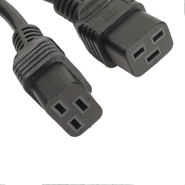 Dobbelt IEC320 C19 til C20 Y-splitter strømkabel til bordlampe og LCD-skærm 12,6 tommer