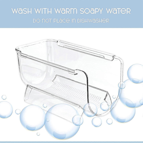 [RM] 4-pack Wine and Water Bottle Organizer, Stackable Plastic Wine Holder for Pantry, Kitchen, Refrigerator, Four Compartments