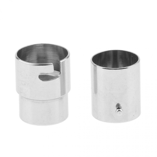 Set med läder-kumihimo lim i magnetlås skjutlås armband diy silver