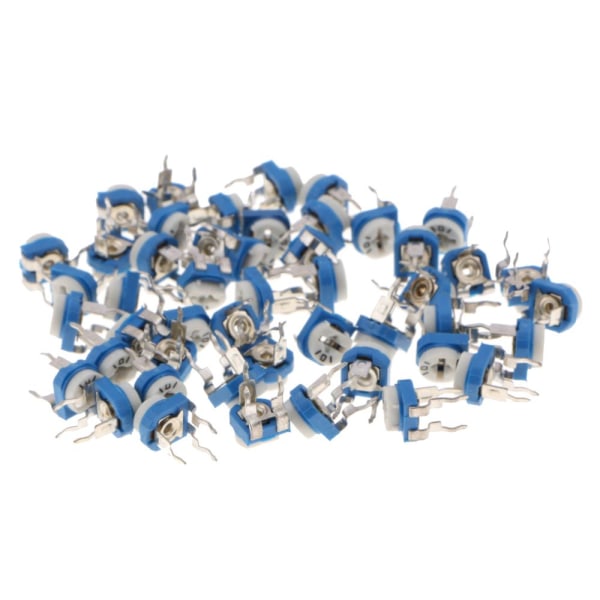 50x 10 värden linjär trimmerpotentiometer, 3-terminal variabel resistor 500k