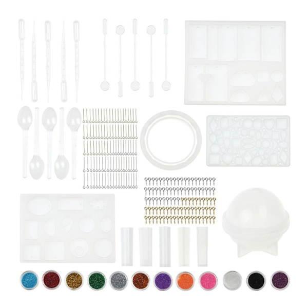 237 st Resinformar, Silikon Resin Gjutformar och Verktygssats för Smyckestillverkning med Resin