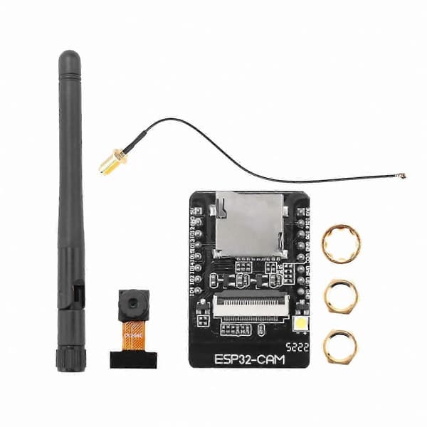 ESP32-CAM udviklingskort med OV2640 kamera, WiFi, Bluetooth, USB CH340G, 5V strøm Black
