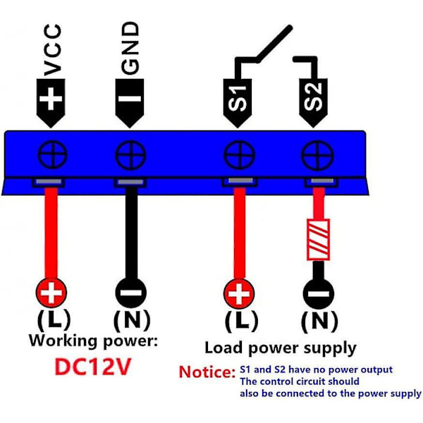 [RM]12V Time Relay 12 Volt Timer Relay Outdoor 10A Digital Tail-off Relay Adjustable Gift