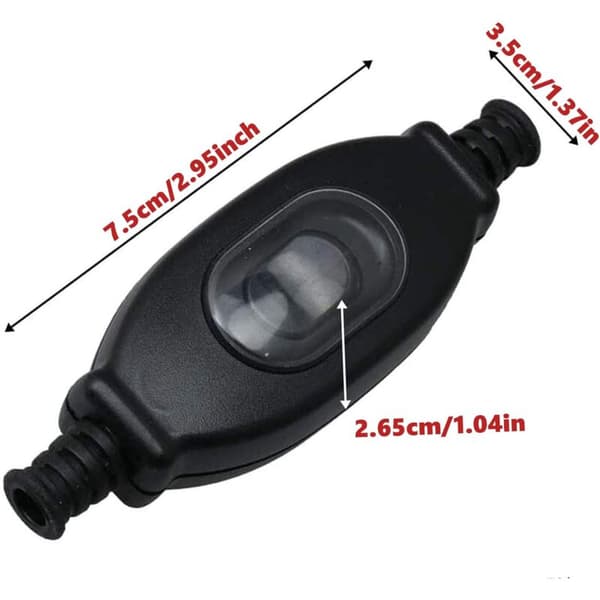 [RM] Cord Switch 2pcs Waterproof Push Button Switch Ip65 Dustproof Waterproof Cord Switch-